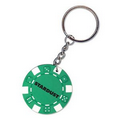 Green Poker Chip Keychain